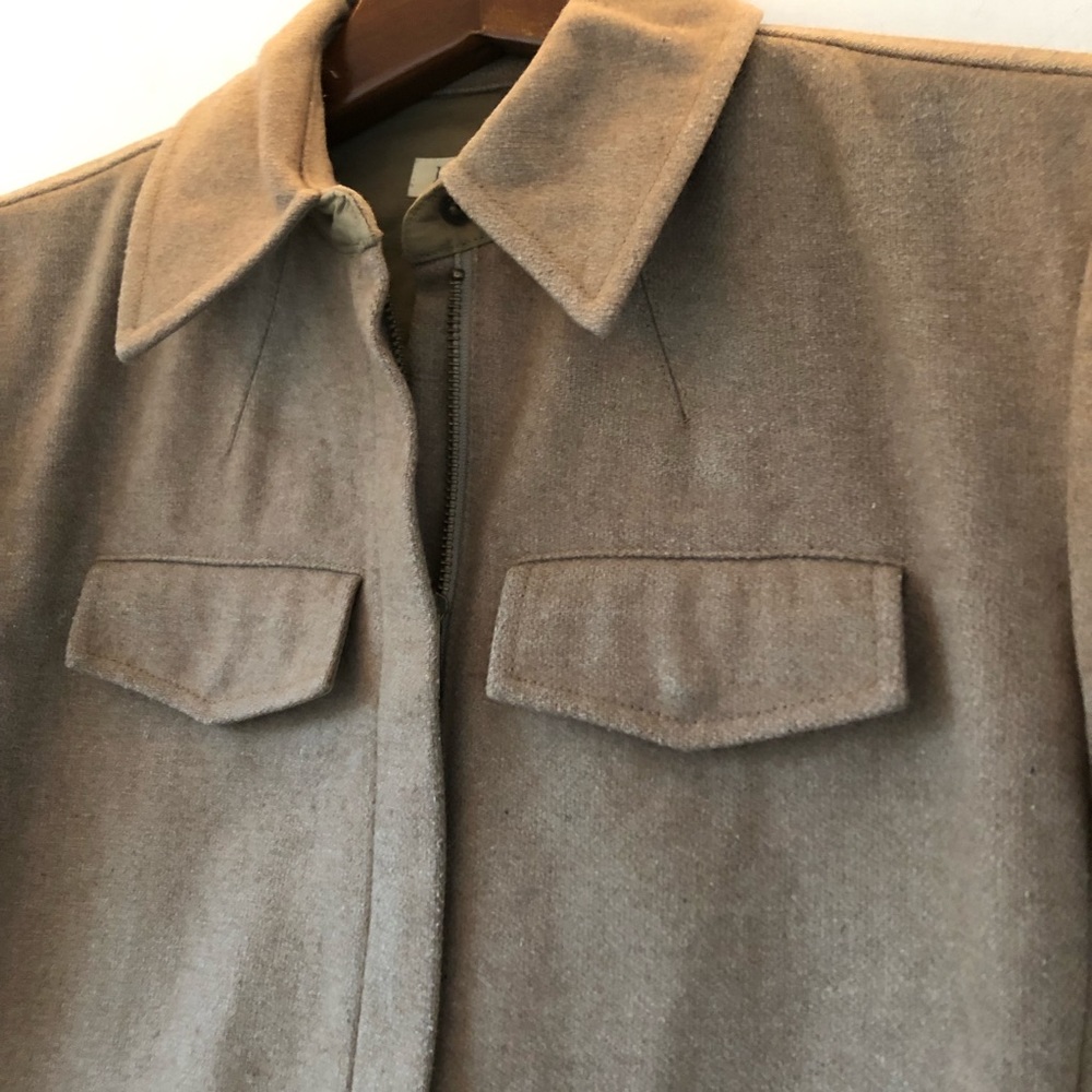 Vguc- Petite Sand/ Khaki Wool Jacket View 6